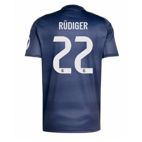 Billige Fotballdrakt Real Madrid Antonio Rudiger #22 Replika Bortedrakt 2025-26 Kortermet Billige Fotballdrakt Real Madrid Antonio Rudiger #22 Replika Bortedrakt 2025-26 Kortermet